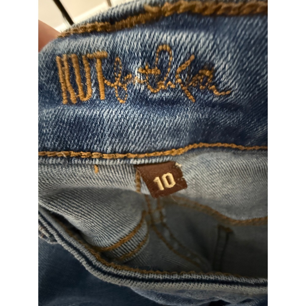 Kut from the‎ Kloth Skinny Jeans Women 10 Blue Distressed Raw Hem Stretch Denim - Picture 6 of 8